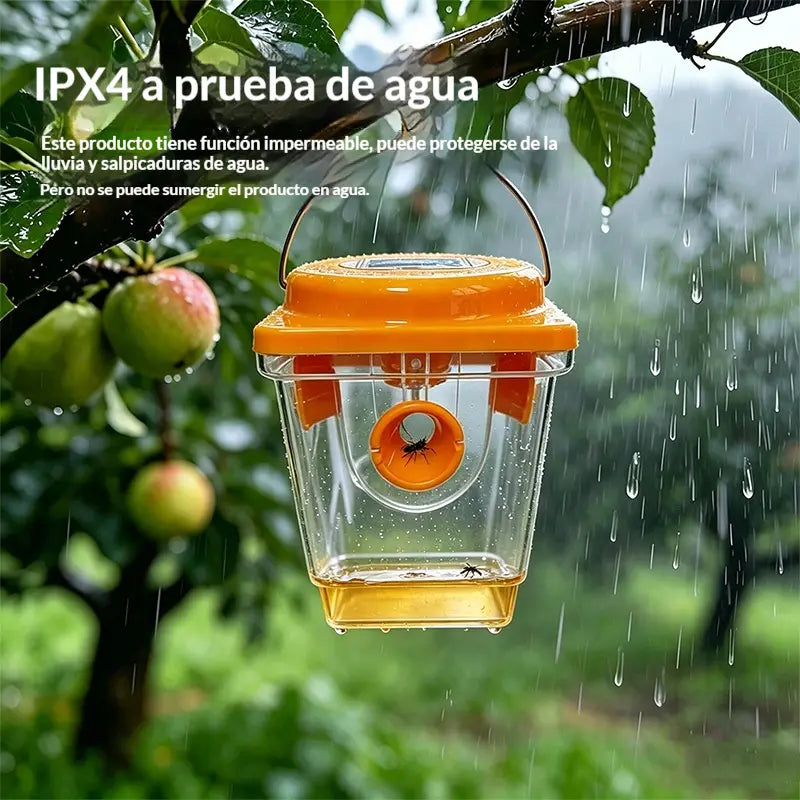 🐝☀️ Trampa solar para avispas para la terraza y el jardín  - eficaz, recargable y resistente a la intemperie - sin productos químicos, hasta 500 m² - ¡ahorra ahora!