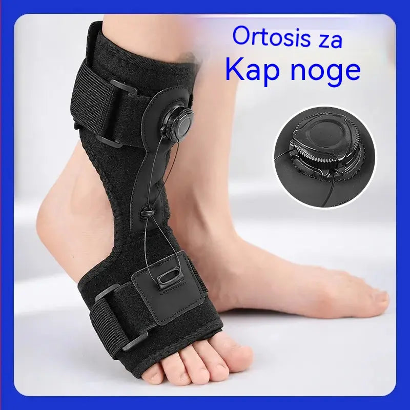 [Paquete de 2] Plantillas ortopédicas médicas para el tratamiento de la caída del pie y la fascitis plantar, con perilla de ajuste giratoria y soporte de aluminio, aptas para uso diurno y nocturno.