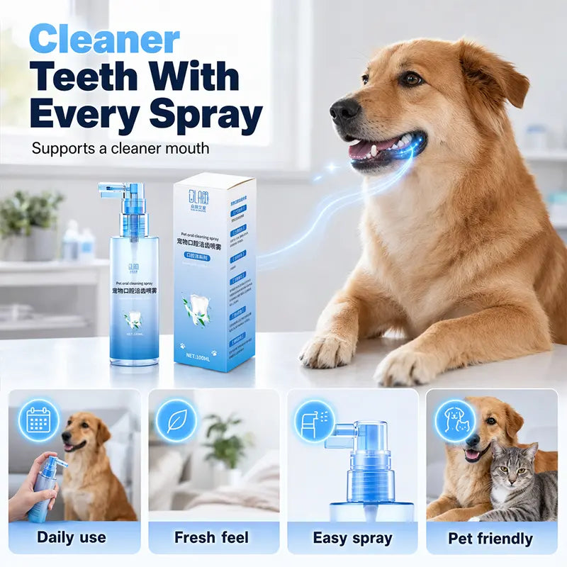 [3 üveg] Szájtisztító spray kutyák és macskák számára