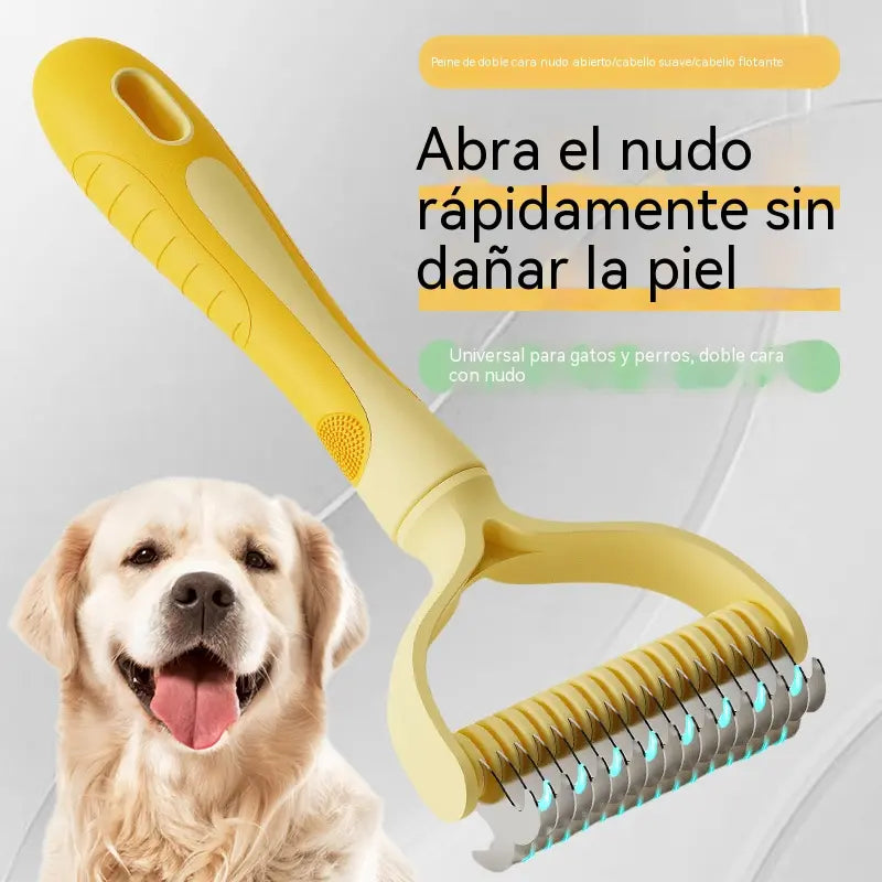 🐾 Herramienta profesional para eliminar el pelo muerto de perros y gatos: suave, eficaz y un hogar libre de pelo ✨💖