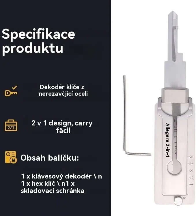 🔐🔑 Sleva 49 %🔥Dekodér klíčů z nerezové oceli
