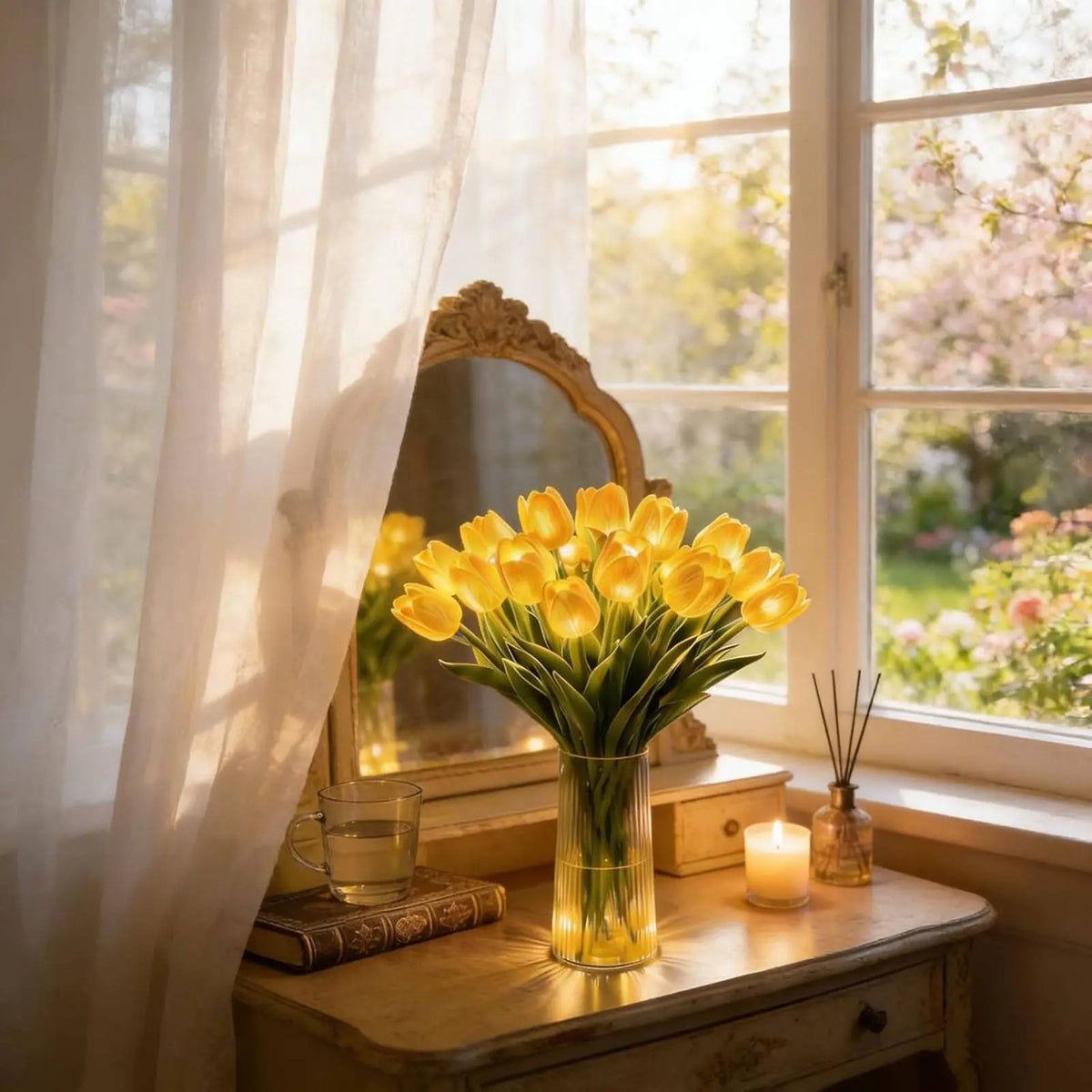 🌷🌷Bukiet 15 tulipanów – lampka nocna