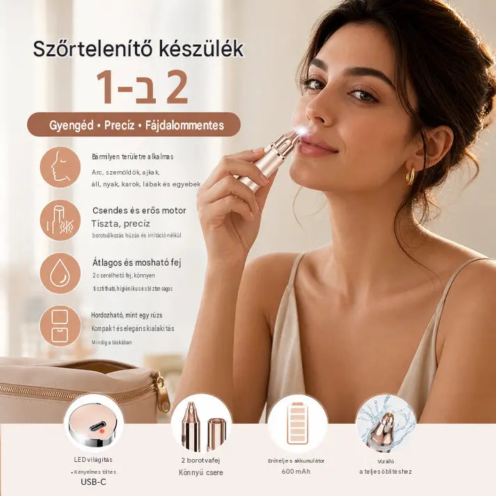 🎁 2026-os modell – 50% kedvezmény💥💗 2 az 1-ben arcszőrzet eltávolító és szemöldökformáló készülék