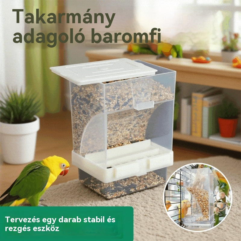 Kiömlésbiztos automata madáretető