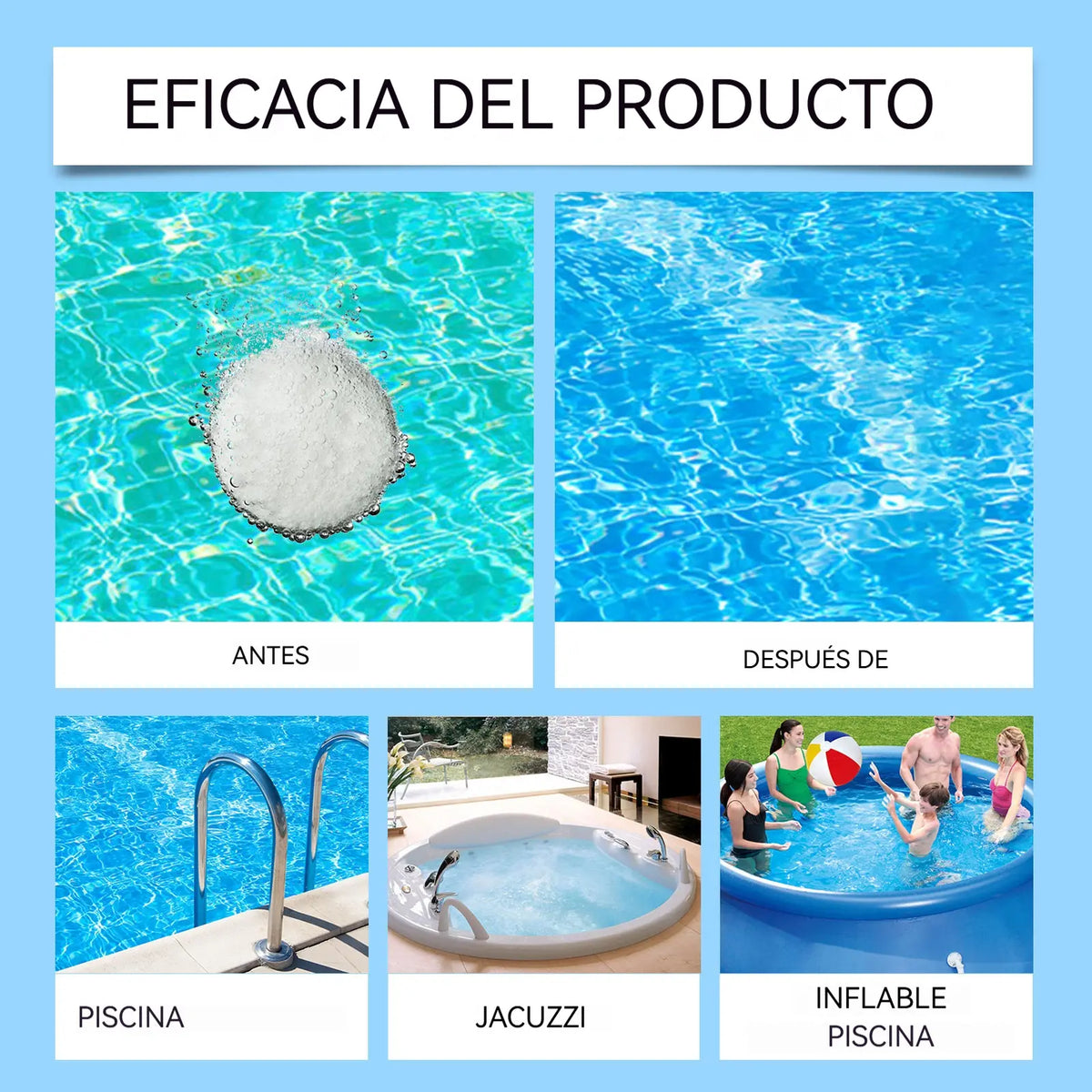 🔥Compre 1 y obtenga 1 gratis（2 botella）🏊‍Pastillas efervescentes para la limpieza de piscinas