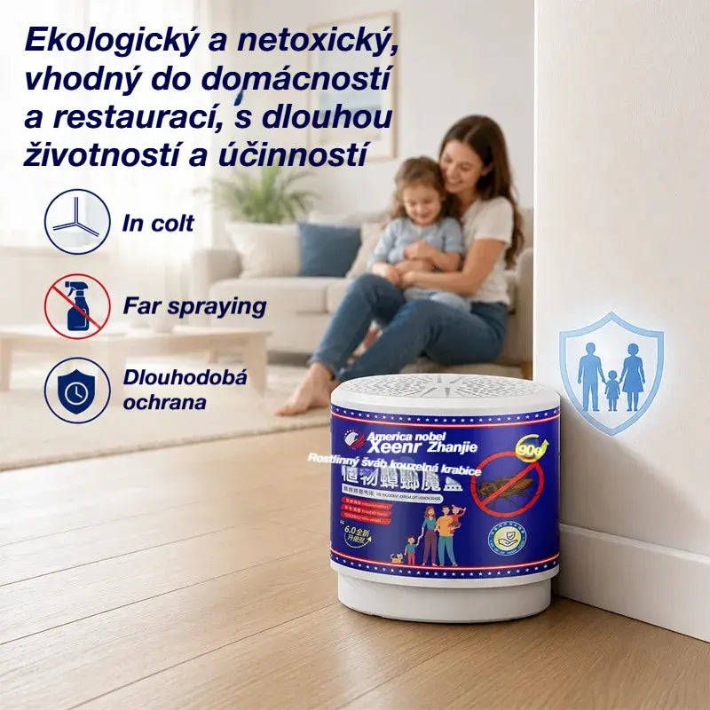 👍【2 ks】Kouzelná krabička na hubení švábů s botanickými extrakty - ekologický repelent bez toxických látek pro domácnosti a restaurace, dlouhotrvající účinnost