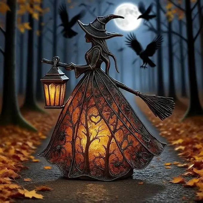 🧙‍♀️Čarodějnická lampa, strašidelná gotická lucerna, unikátní stolní lampa, noční světlo s nožičkami, vhodné do domácnosti, na verandu, do kanceláře i na párty.