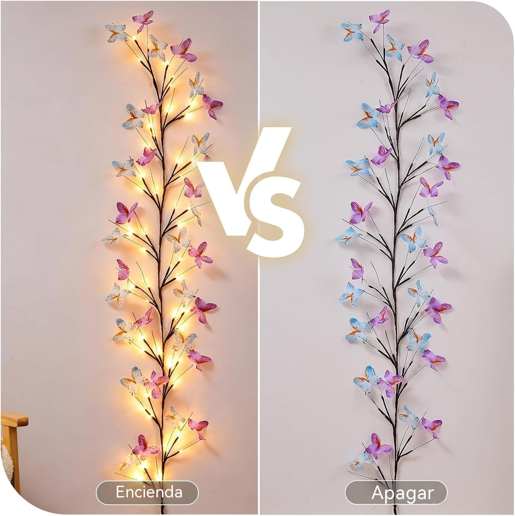 ✨ Rugalmas LED szőlővilágítás pillangókkal – Díszítsd otthonodat varázslatos és meleg hangulattal 🦋💡