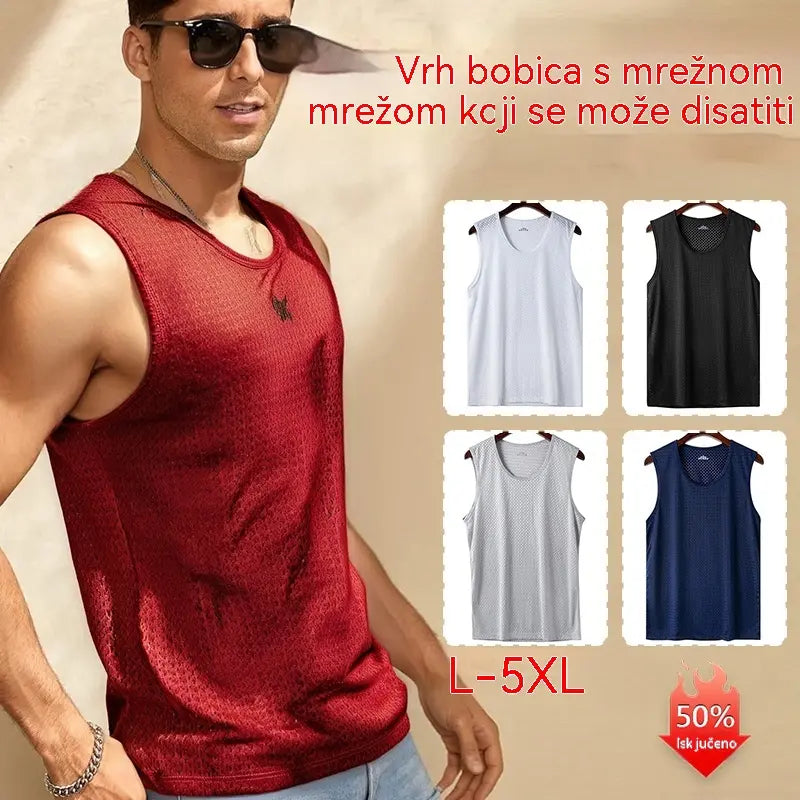 👕【Třídílná sada】Pánská ležérní trička s krátkým rukávem z příjemného hedvábí ✅ Lehká, prodyšná a rychleschnoucí
