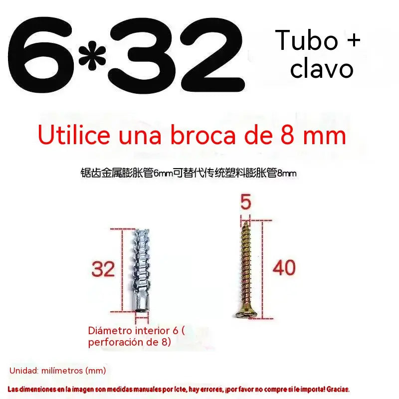 🛠️【100 pares】🔩 Kit de anclajes autoperforantes para paneles de yeso con tornillos 🧱 – Accesorios de montaje en pared fáciles de instalar