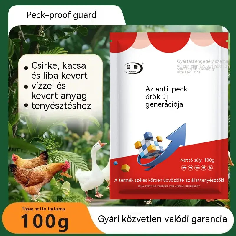 🐔【Vásárolj egyet, kapsz egyet ingyen】🐓Állatorvosi nyomelem-kiegészítő a csipkedés megelőzésére. Alkalmas csirkék, kacsák, libák és minden olyan 🐣állat számára, amely a kloákáját, tollát vagy tojásait csipkedi.