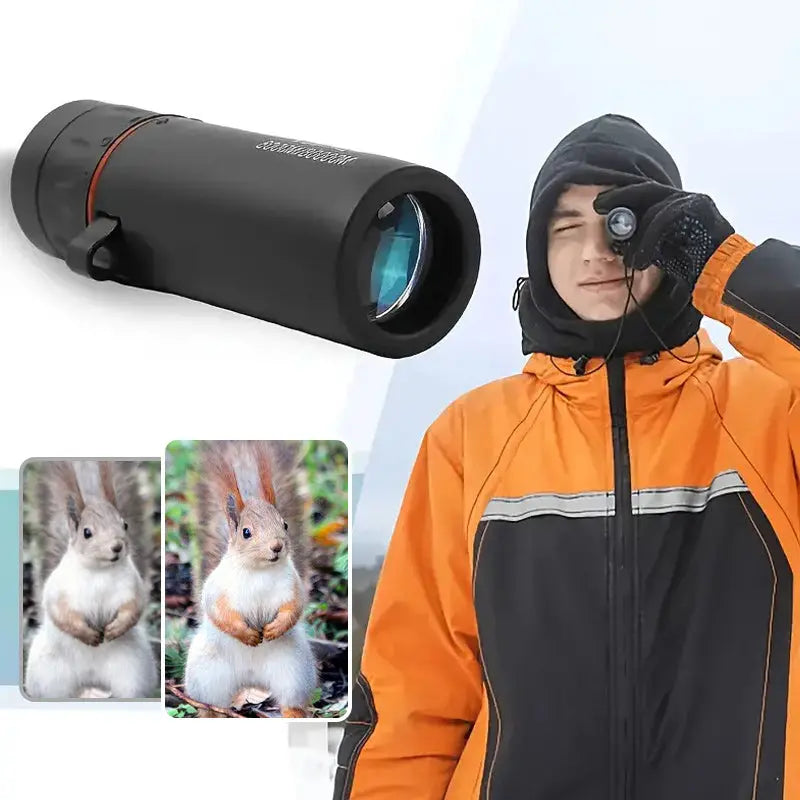 ✅ 520 Kč za kus 🔥Přenosný venkovní monokulární dalekohled - vysoké rozlišení 30×25 s adaptérem pro chytré telefony pro dobrodružství.